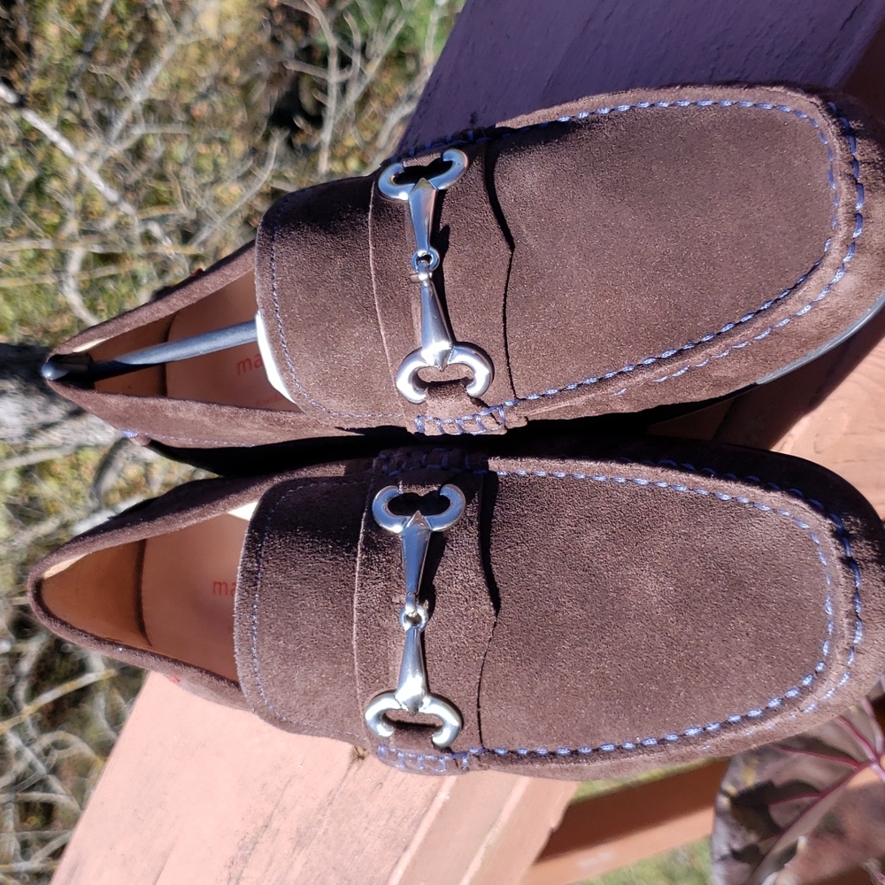 NWOT Marc Joseph Brown suede